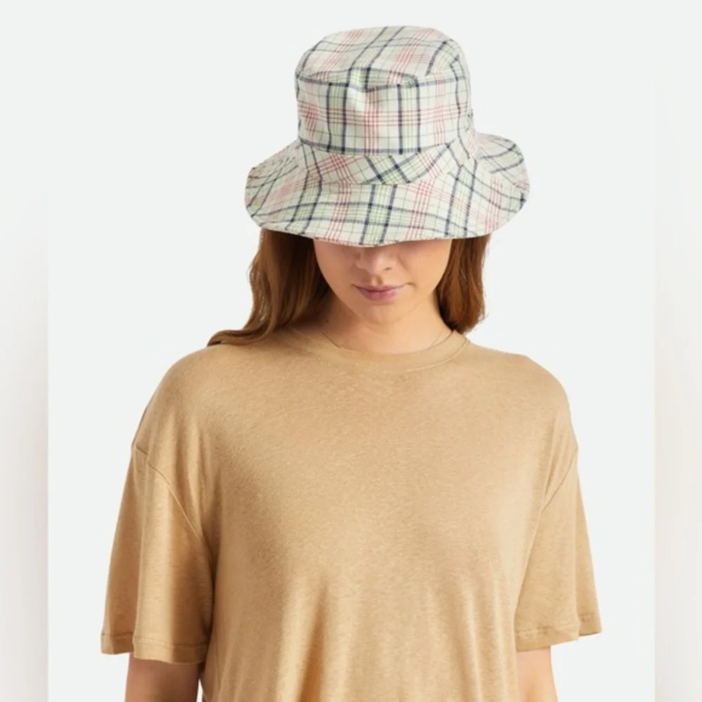 PETRA PACKABLE BUCKET HAT-Dove Plaid